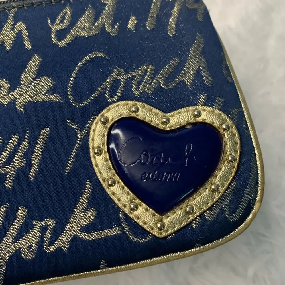 Coach Heart Scribble Wristlet